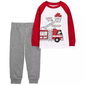 Carter's Red and Gray Fire Truck Matching Set